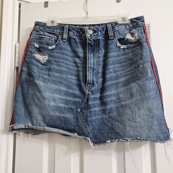 Abercrombie A-line Jean Skirt - Picture 1 of 8